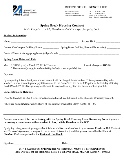26908931-spring-break-housing-contract-university-of-massachusetts-lowell-uml