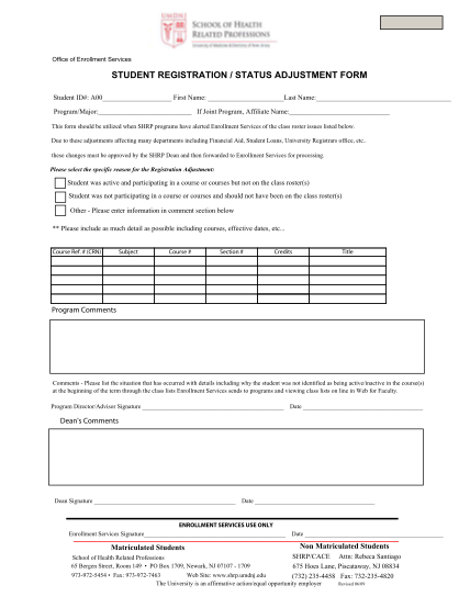 26916362-student-registration-status-adjustment-form-school-of-health-shrp-umdnj