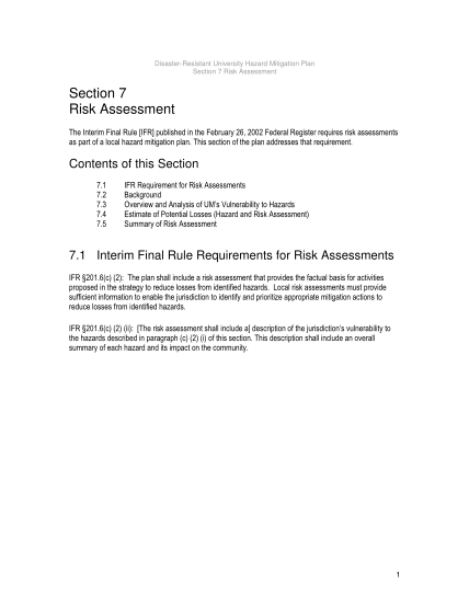 26920003-section-7-risk-assessment-facilities-management-university-of-facilities-umd