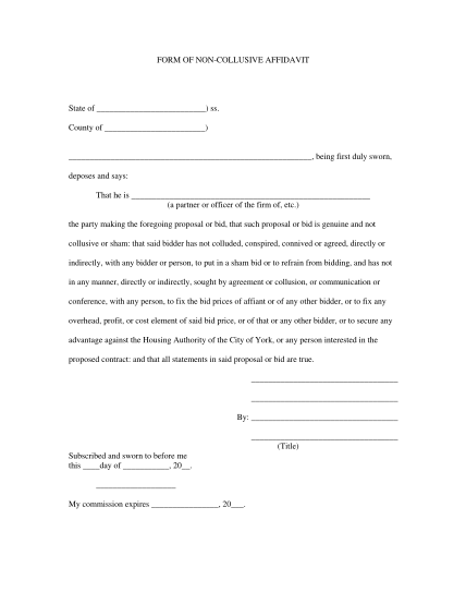 269728716-form-of-non-collusive-affidavit-york-housing-authority