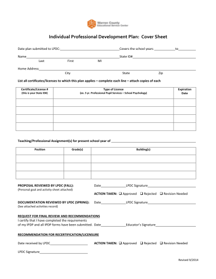 269738350-individual-professional-development-plan-cover-sheet