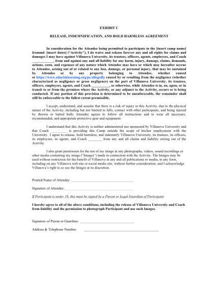 269779077-exhibit-c-release-indemnification-and-hold-harmless-agreement-in-consideration-for-the-attendee-being-permitted-to-participate-in-the-insert-camp-name-frommd-insert-dates-activity-i-do-waive-and-release-forever-any-and-all-rights-for