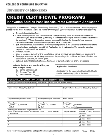 26991183-innovation-studies-certificate-application-form-college-of-cce-umn