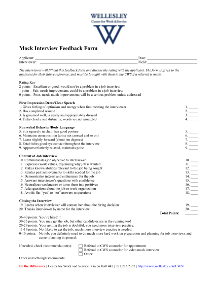 27065845-mock-interview-feedback-form-wellesley