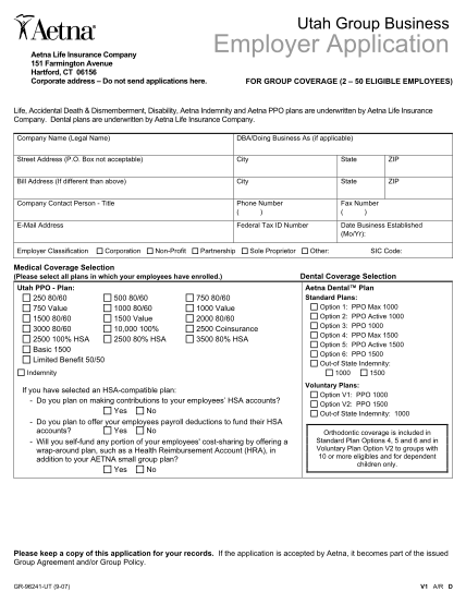 27078-ut_er_form-utah-small-group-employer-application--aetna-aetna-insurance-claims-forms-and-applications