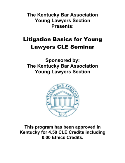 271131245-litigation-basics-for-young-lawyers-cle-seminar-beta-kybar