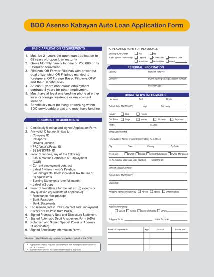 271516556-bdo-asenso-kabayan-auto-loan-application-form