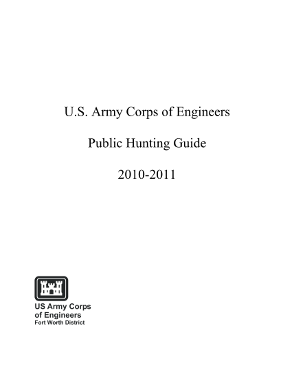27181930-army-corps-of-engineers-public-hunting-guide-2010-2011-table-of-contents-public-hunting-program