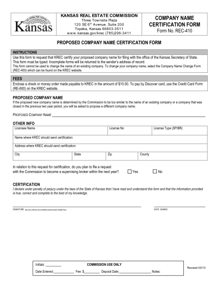 271842013-proposed-company-name-certification-form-accesskansas