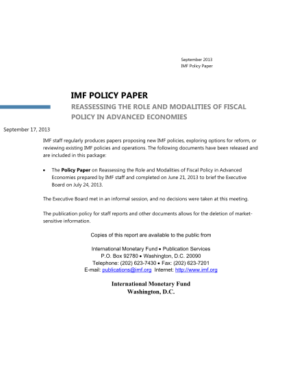 272078188-reassessing-the-role-and-modalities-of-fiscal-policies-in-advanced-economies-imf-policy-paper-july-21-2013-imf