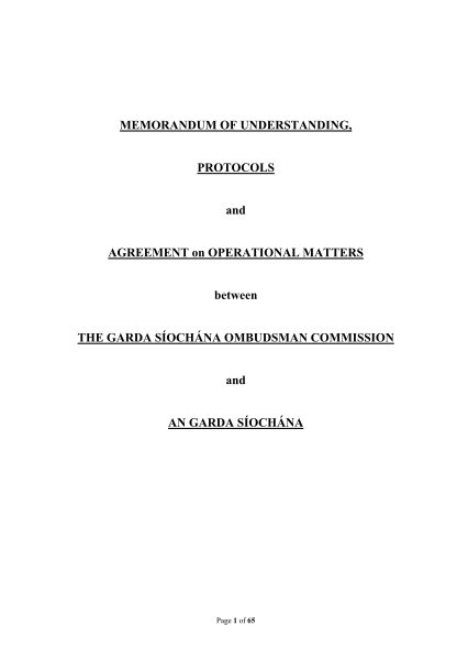 272544685-gsoc-memorandum-of-understanding-protocols-and-agreement-on-operational-matters-between-the-garda-sochna-ombudsman-commission-and-an-garda-sochna-gsoc-memorandum-of-understanding-protocols-and-agreement-on-operational-matters-between