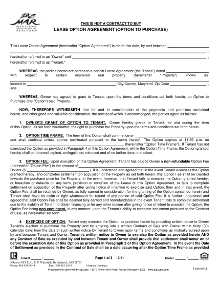 11 Residential Lease Agreement With Option To Purchase Free To Edit Download And Print Cocodoc 8335