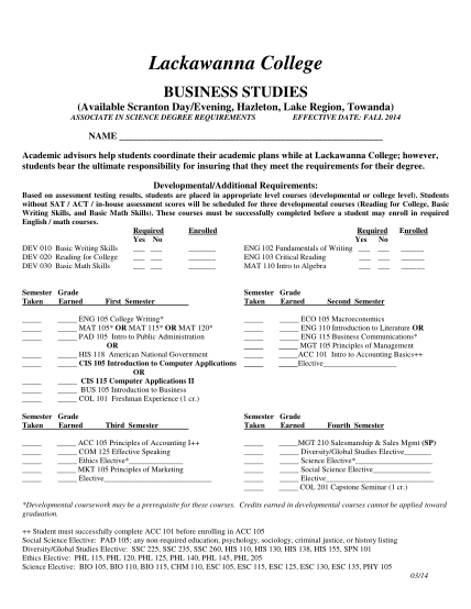 273071690-lackawanna-college-business-studies-available-scranton-dayevening-hazleton-lake-region-towanda-associate-in-science-degree-requirements-effective-date-fall-2014-name-academic-advisors-help-students-coordinate-their-academic-plans