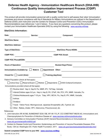 274712698-cqiip-customer-tool-cqiip-customer-tool-dha-ihb-ihs-quality-assessment-8-standards-vaccines