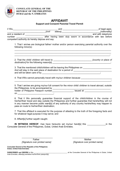 Affidavit Of Support Form Philippine Consulate Dubai 4210