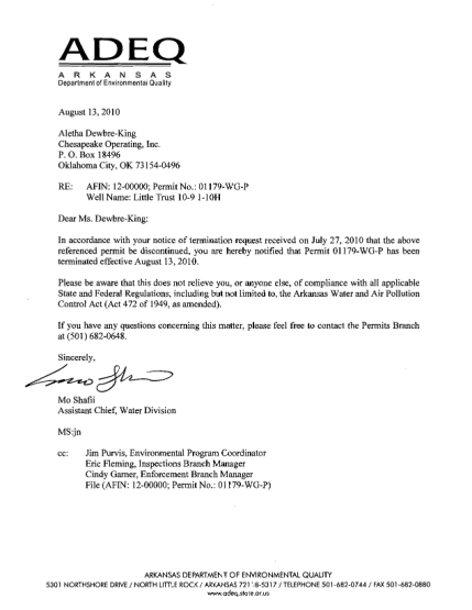 27500847-termination-letter-arkansas-department-of-environmental-quality-adeq-state-ar
