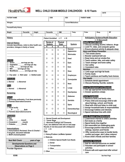 275566194-well-child-exam-middle-childhood-6-10-years-date-dob-sex-healthplus