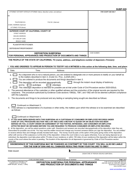 275696606-deposition-subpoena-for-personal-appearance-and-production-of-documents-and-things-online-legal-forms-by-accesslaw-wwwaccesslawcom