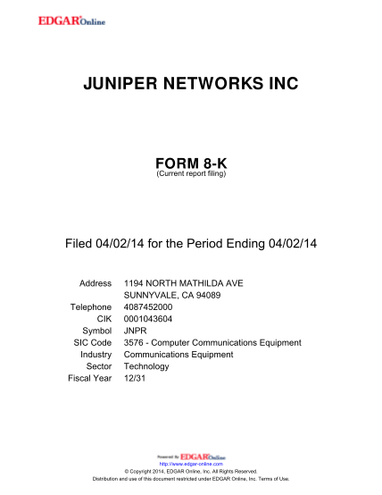 275709121-juniper-networks-inc-form-8-k