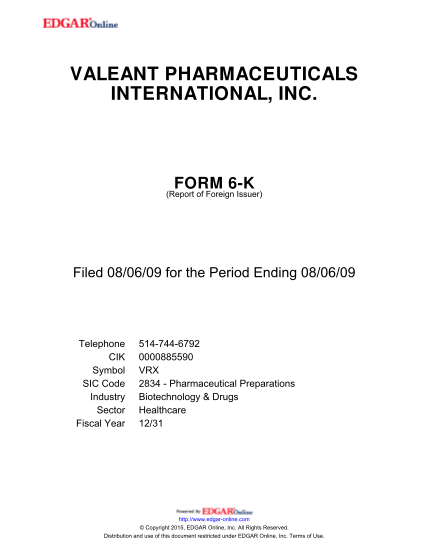 275795331-valeant-pharmaceuticals-international-inc-form-6-k-report-of-foreign-issuer-filed-080609-for-the-period-ending-080609