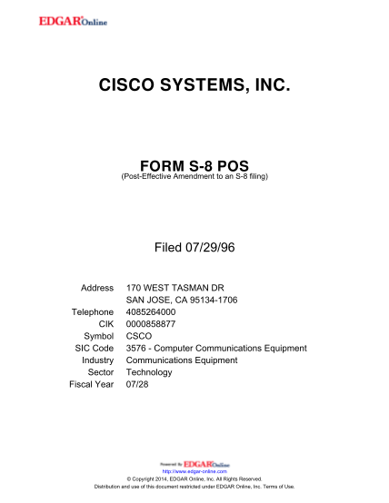 275922457-cisco-systems-inc-form-s-8-pos-post-effective-amendment-to-an-s-8-filing-filed-072996