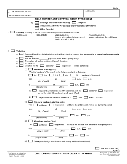 275971854-fl-341-child-custody-and-visitation-order-attachment-judicial-council-forms