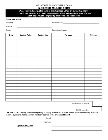 43 free mileage reimbursement form page 2 - Free to Edit, Download ...