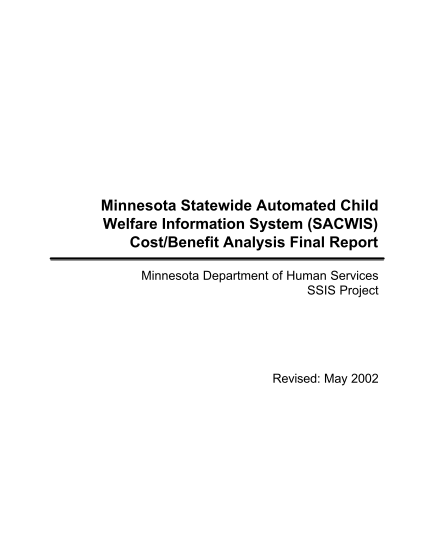 27611311-cost-benefit-analysis-final-report-2002-minnesota-department-of-dhs-state-mn