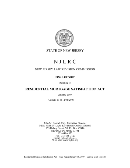 27657972-residential-mortgage-satisfaction-act-new-jersey-law-revision-lawrev-state-nj