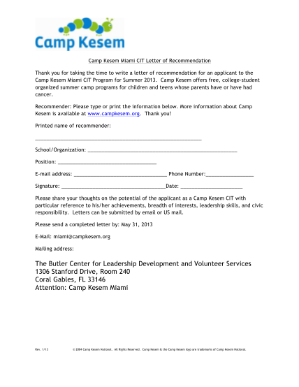 276950379-camp-kesem-miami-cit-letter-of-recommendation-thank-you-for-taking-the-time-to-write-a-letter-of-recommendation-for-an-applicant-to-the-camp-kesem-miami-cit-program-for-summer-2013-campkesem
