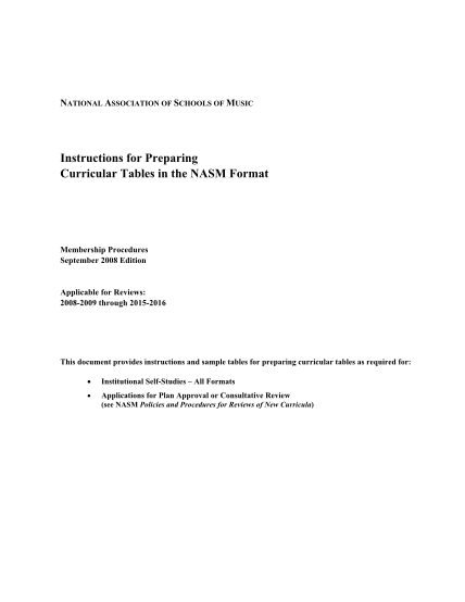 277245838-national-association-of-schools-of-music-instructions-for-preparing-curricular-tables-in-the-nasm-format-membership-procedures-september-2008-edition-applicable-for-reviews-20082009-through-20152016-this-document-provides-instructions