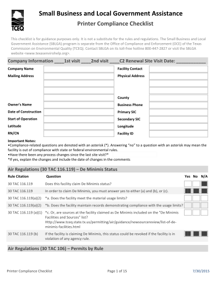 27754319-printers-checklist-texas-commission-on-environmental-quality-tceq-state-tx