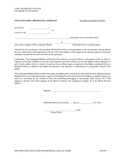 24 how to fill out a non collusion affidavit - Free to Edit, Download ...