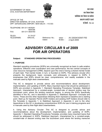 277739699-as-9-of-2009-standard-operating-proceduresdoc-dgca-nic