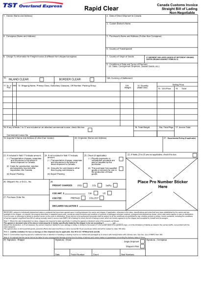 277820297-canada-customs-invoice-rapid-clear-straight-bill-of-lading