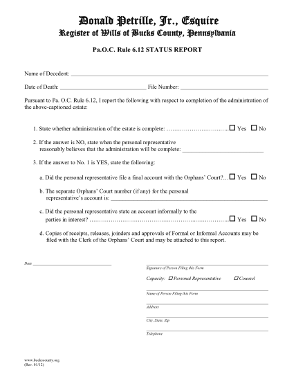 27813328-fillable-how-to-complete-a-612-status-report-form-buckscounty