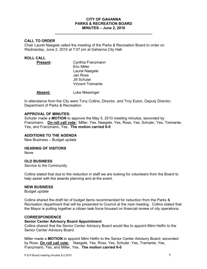 278684889-roll-call-present-absent-cynthia-franzmann-eric-miller-laurel-naegele-jan-ross-jill-schuler-vincent-tremante-luke-messinger-in-attendance-from-the-city-were-tony-collins-director-and-troy-euton-deputy-director-department-of-parks