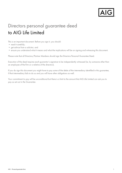 279034064-to-aig-life-limited-directors-personal-guarantee-deed-aiglife-co
