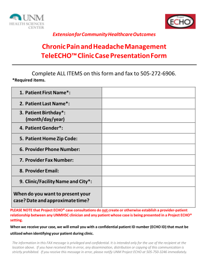 279245942-chronic-pain-and-headache-management-teleecho-clinic-case-echo-unm