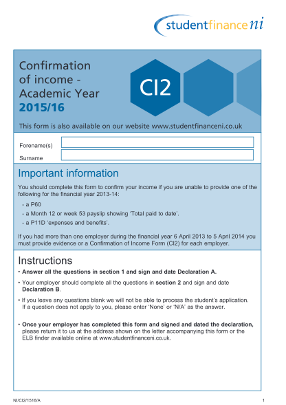 279268301-student-finance-norther-ireland-confirmation-of-income-form-ci2-201516