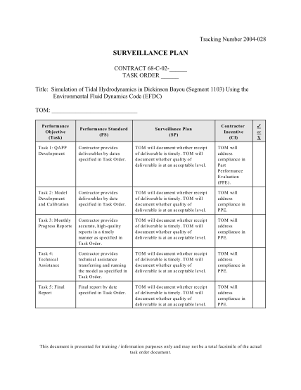 279779452-tracking-number-2004028-surveillance-plan-contract-68c02-task-order-title-simulation-of-tidal-hydrodynamics-in-dickinson-bayou-segment-1103-using-the-environmental-fluid-dynamics-code-efdc-tom-performance-objective-task-performance