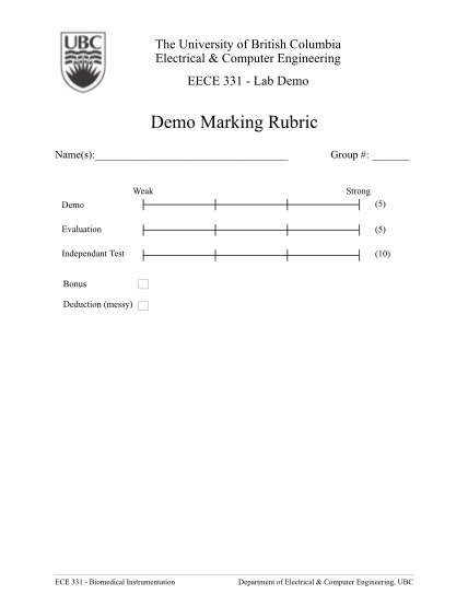 279971118-demo-marking-rubric-university-of-british-columbia-ece-ubc