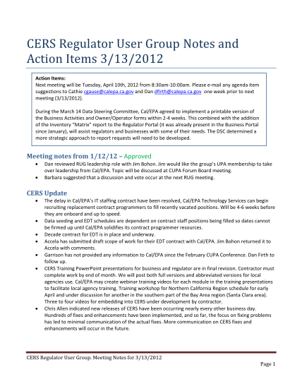 28003674-cers-regulator-user-group-meeting-notes-and-action-items-march-13-2012-this-is-a-guidance-letter-to-update-cupas-on-submission-of-annual-summary-reports-and-formal-enforcement-summaries-cers-calepa-ca