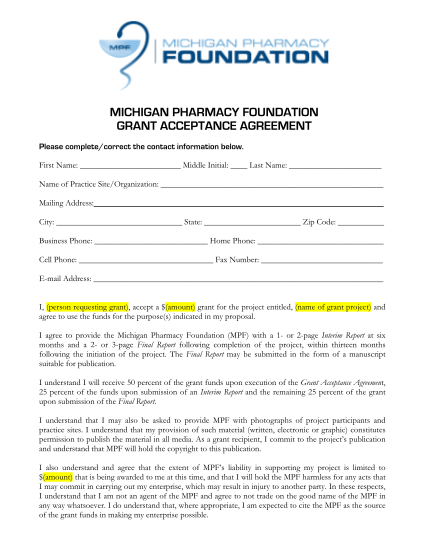 280101564-mpf-grant-acceptance-agreement-michigan-pharmacists-michiganpharmacists