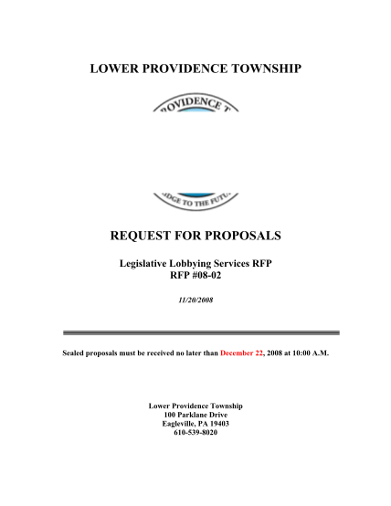 280141008-lower-providence-township-request-for-proposals-legislative-lobbying-services-rfp-rfp-0802-11202008-sealed-proposals-must-be-received-no-later-than-december-22-2008-at-1000-a-lowerprovidence
