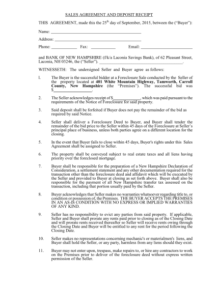 280784032-sales-agreement-and-deposit-receipt-this-agreement-made-this-the-25th-day-of-september-2015-between-the-buyer-name-address-phone-fax-email-and-bank-of-new-hampshire-fka-laconia-savings-bank-of-62-pleasant-street-laconia-nh