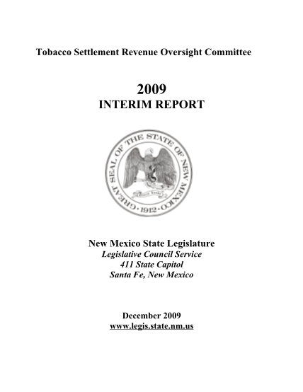 28132469-2009-interim-committee-report-new-mexico-legislature-nmlegis
