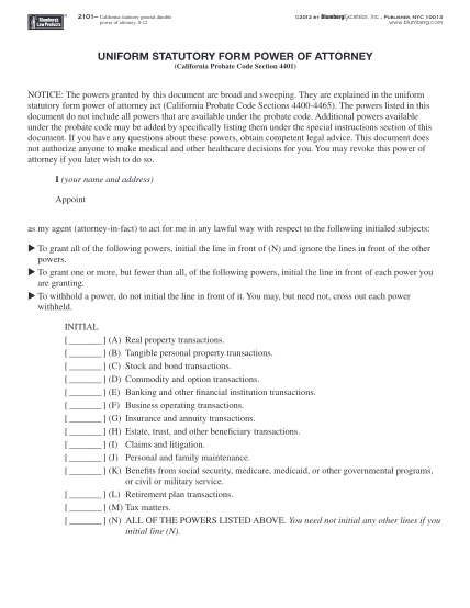 18 California Power Of Attorney Statute Page 2 Free To Edit Download And Print Cocodoc 6270