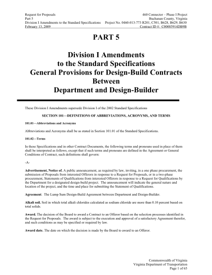28191521-division-i-amendments-for-design-build-contracts-template-design-build-virginiadot