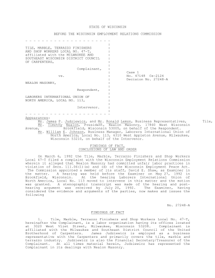 28222547-nealon-masonry-dec-no-27248-a-shaw-10-15-92-findings-conclusions-and-order-with-memo-wisbar